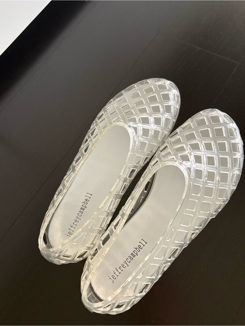 Jeffrey Campbell Clear Jelly Ballet Flats